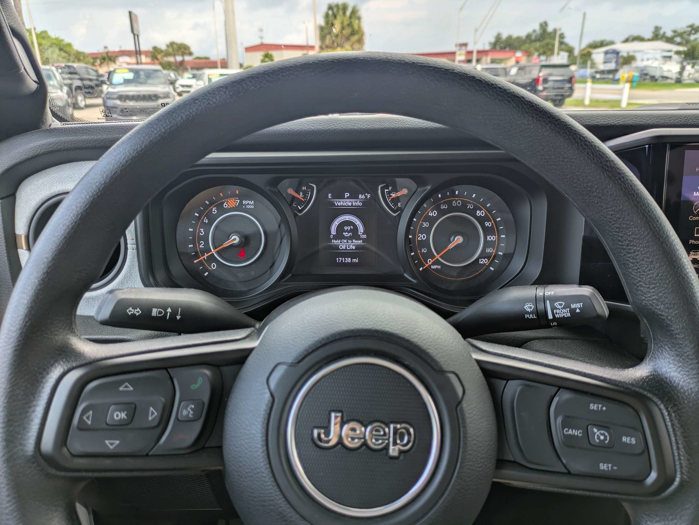 Used 2025 Bright White Clearcoat Jeep Sport image 22