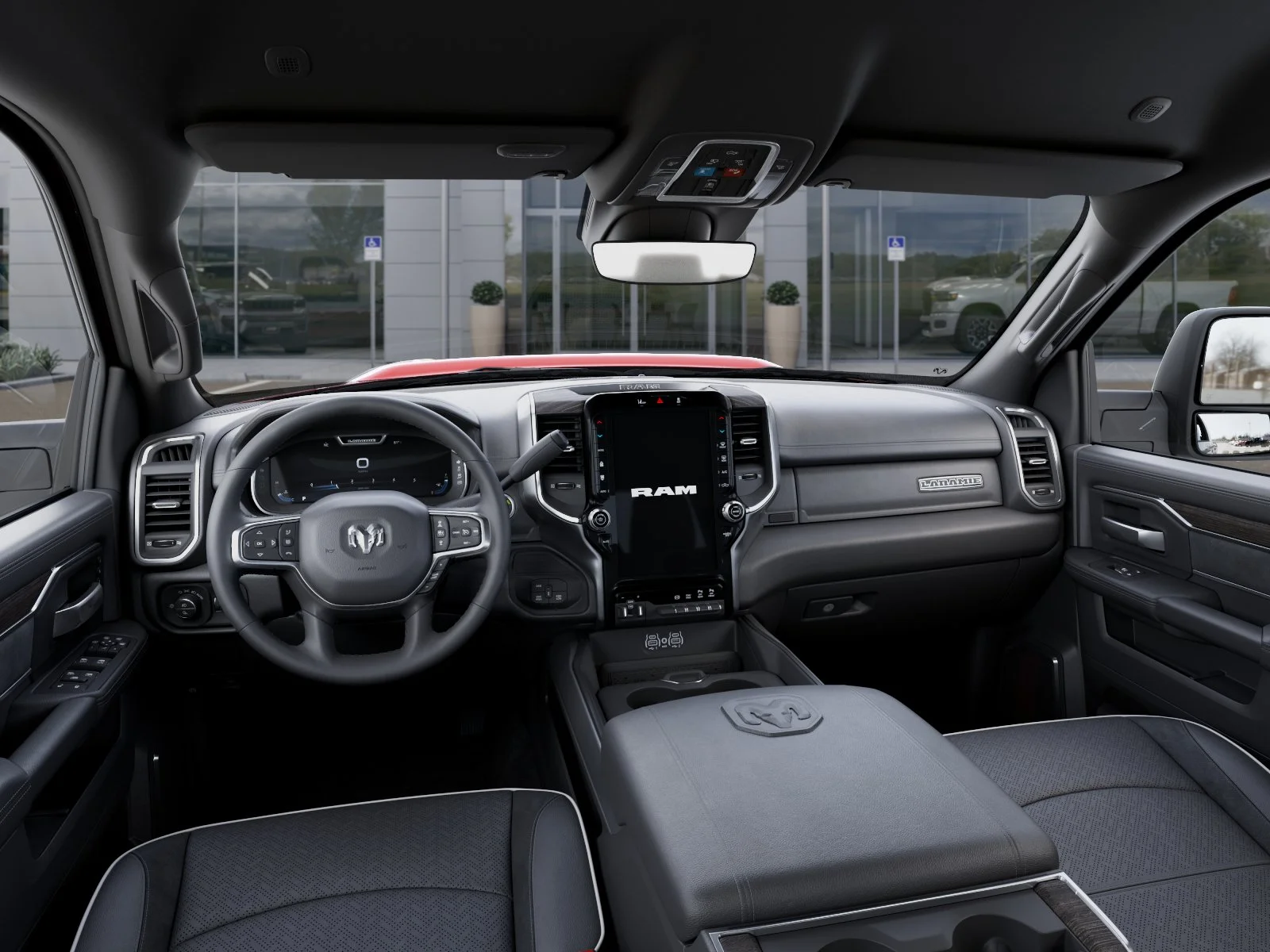 New 2026 Flame Red Clear-Coat Exterior Paint RAM Laramie image 59