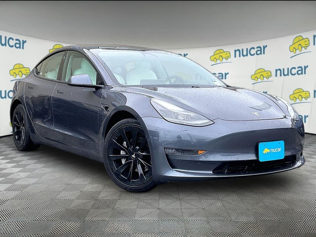 Used 2021 Gray Tesla Long Range image 1