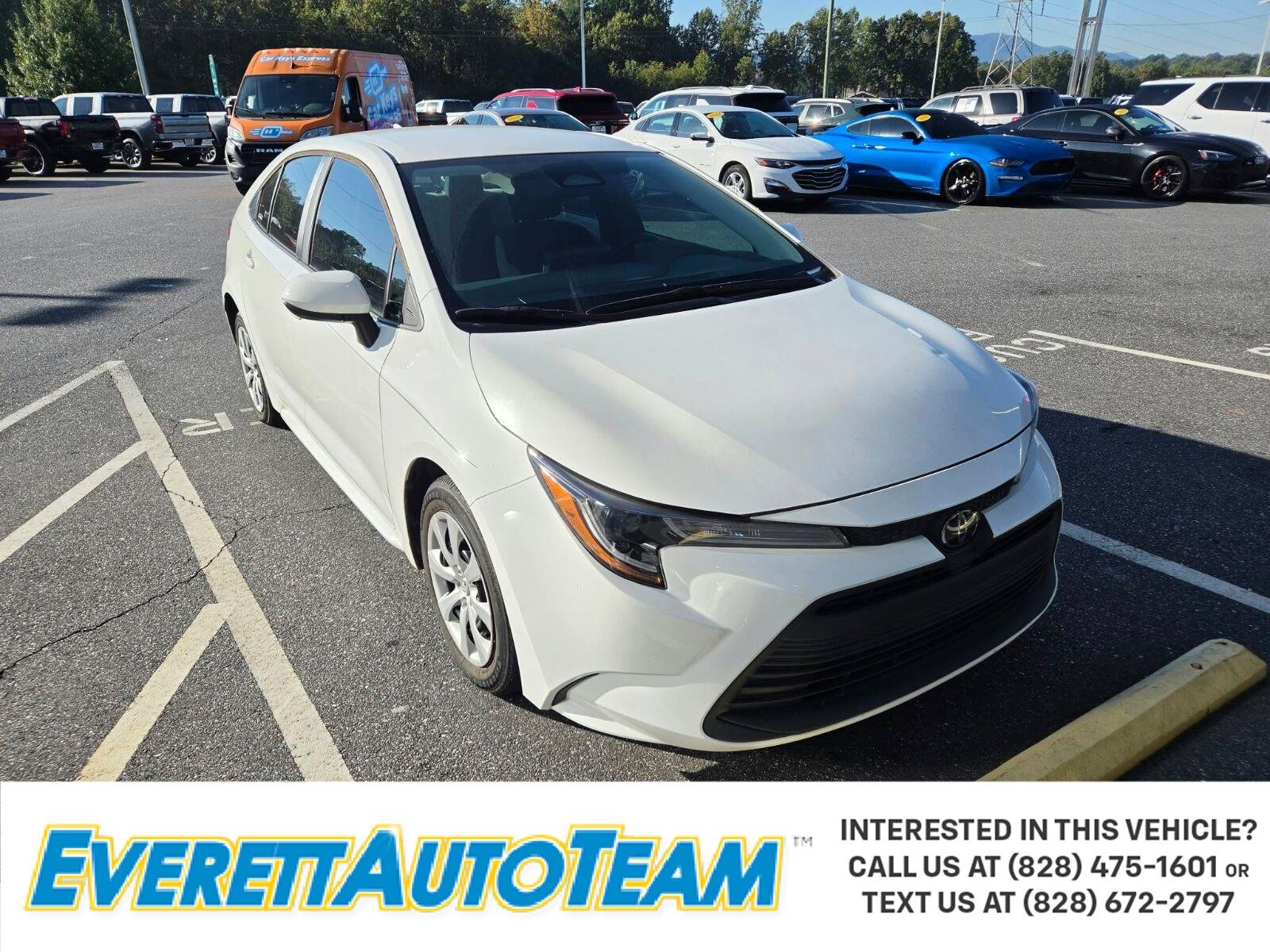 White 2024 Toyota Corolla Sedan Front-Wheel Drive Continuously Variable Transmission