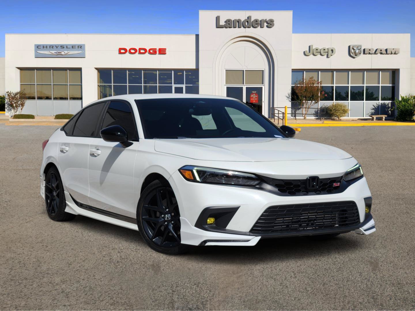 Used 2022 Platinum White Pearl Honda 4DR SDN SI MT image 1