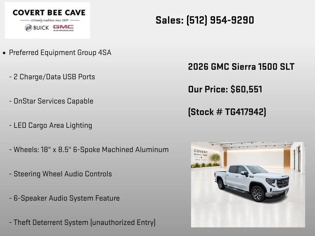 New 2026 Summit White GMC SLT image 25
