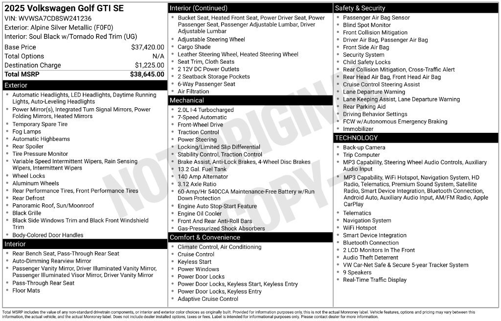 Used 2025 Silver Volkswagen 2.0T SE image 5
