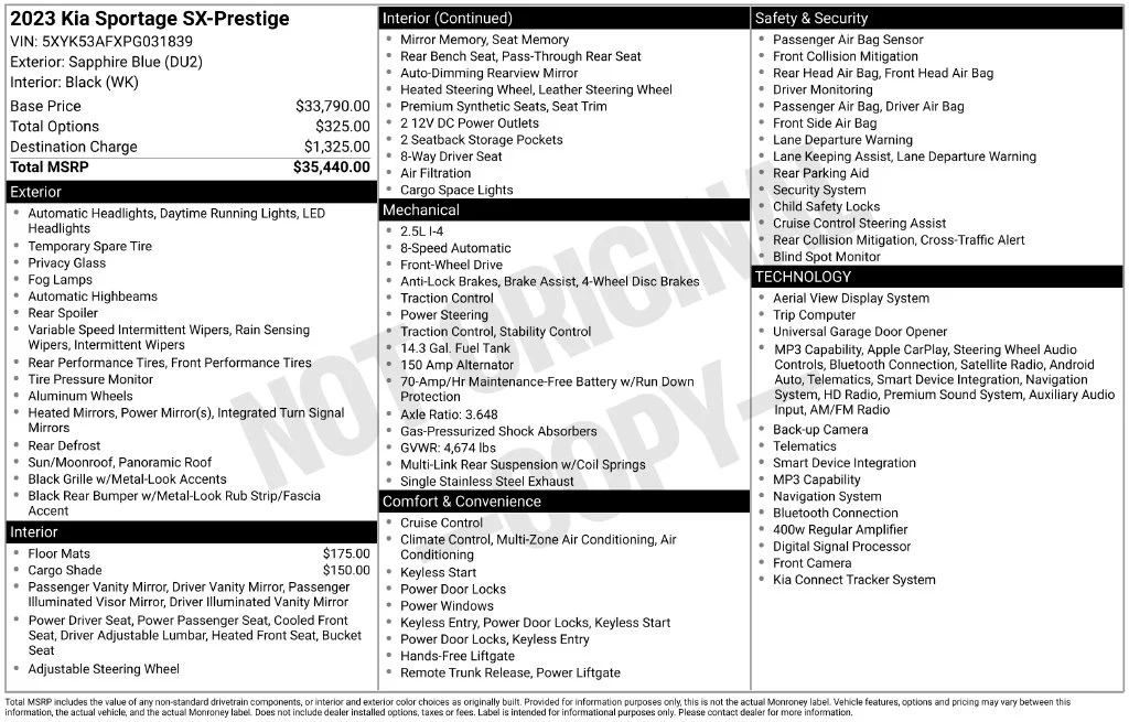 Certified Used 2023 Blue Kia SX-Prestige image 4