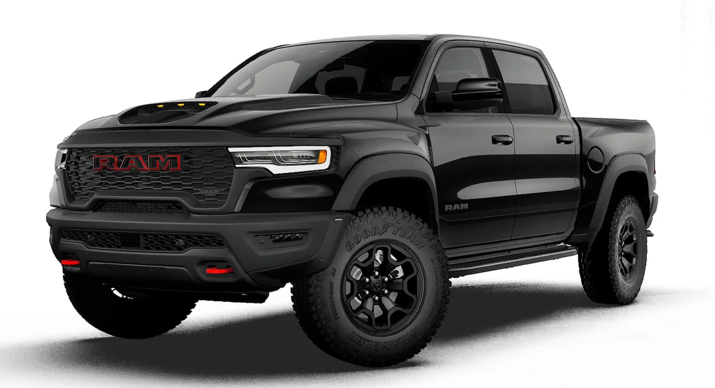 New 2027 Diamond Black Crystal Pearl-Coat Exterior Paint RAM TRX image 1