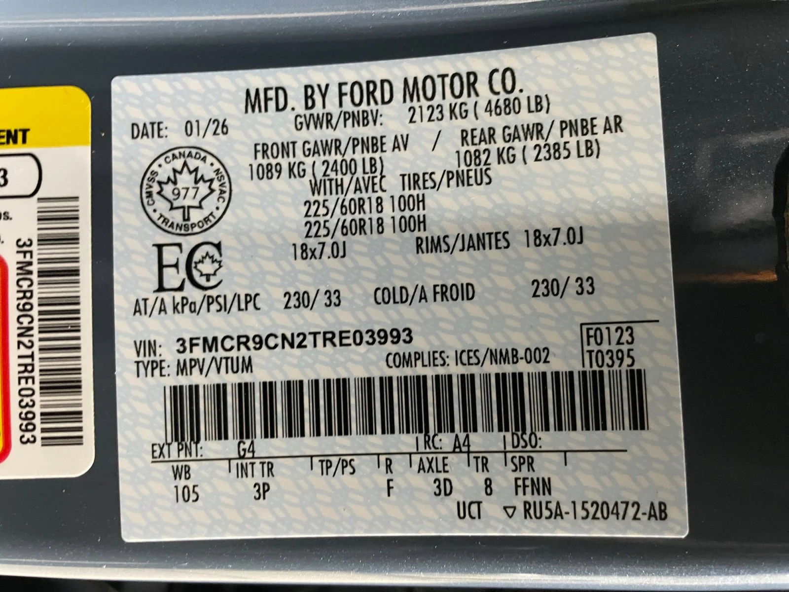 New 2026 Azure Grey Metallic Tri-Coat Ford Outer Banks image 20