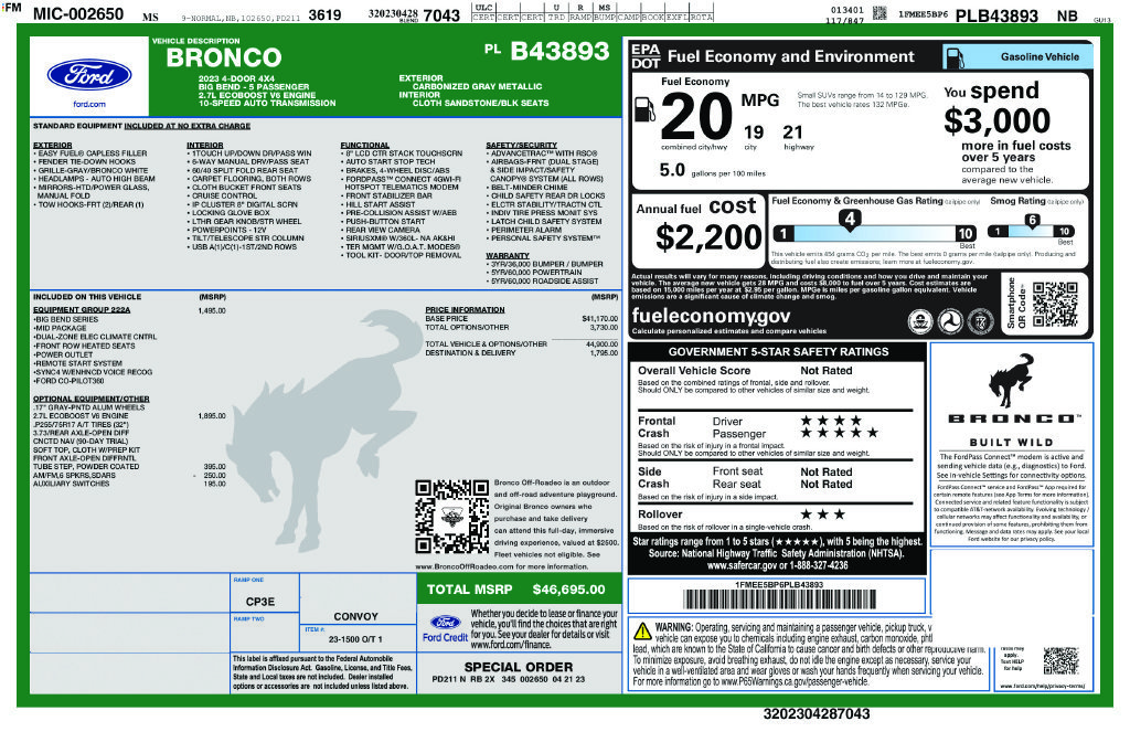 Used 2023 Gray Ford Big Bend image 28