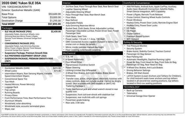 Used 2020 Silver GMC SLE image 2