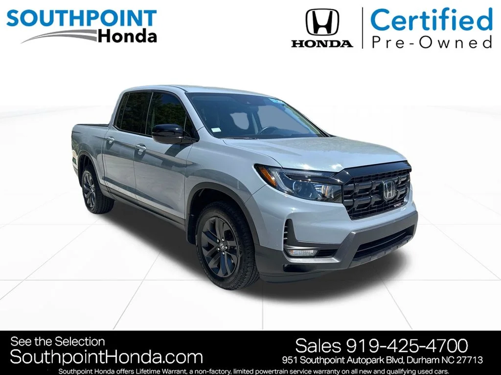 Certified Used 2025 Sonic Gray Pearl Honda AWD SPORT image 1