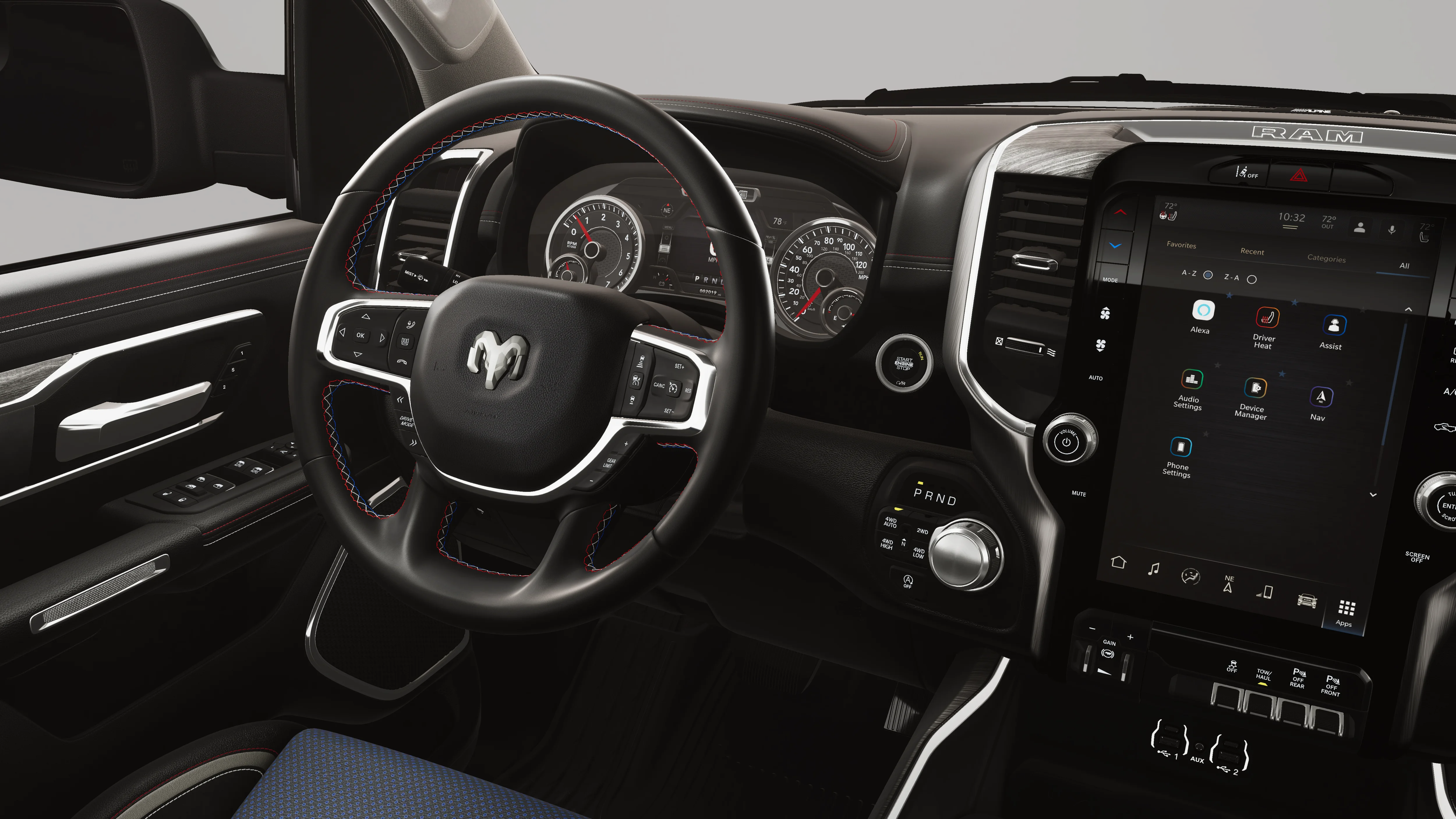 New 2026 Hydro Blue Pearl-Coat Exterior Paint RAM LARAMIE image 9