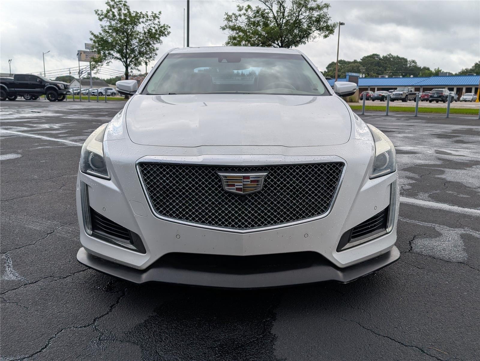 Used 2016 CRYSTAL WHITE TRICOAT Cadillac V-Sport Premium RWD image 8