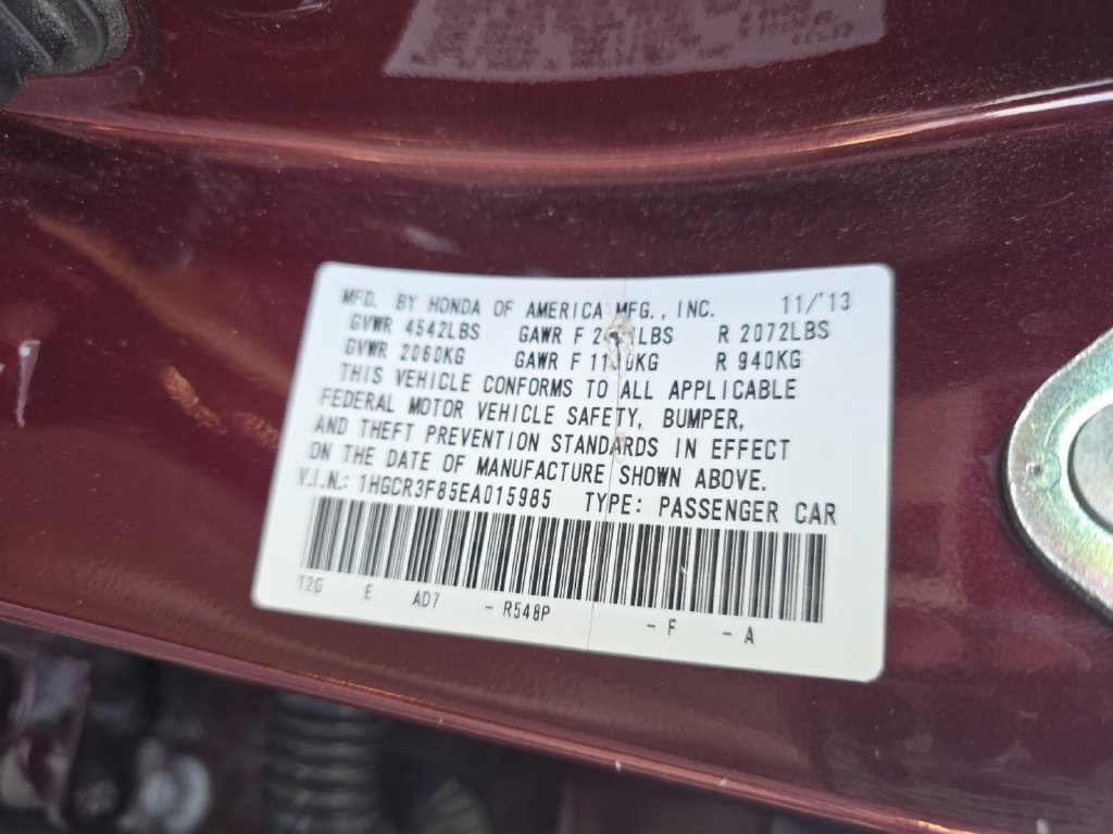 Used 2014 Basque Red Pearl II Honda EX-L image 26
