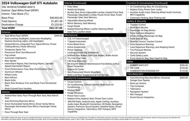 Used 2024 White Volkswagen Autobahn image 29