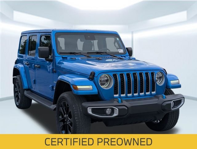 Used 2022 Blue Jeep Unlimited Sahara 4xe image 8