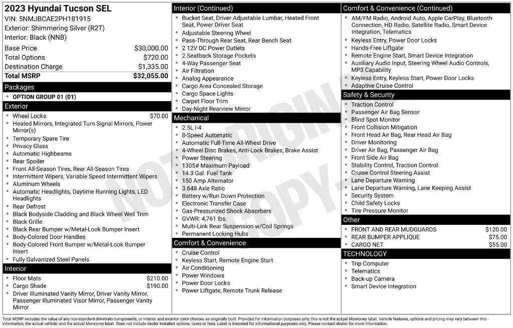 Used 2023 Silver Hyundai SEL image 17