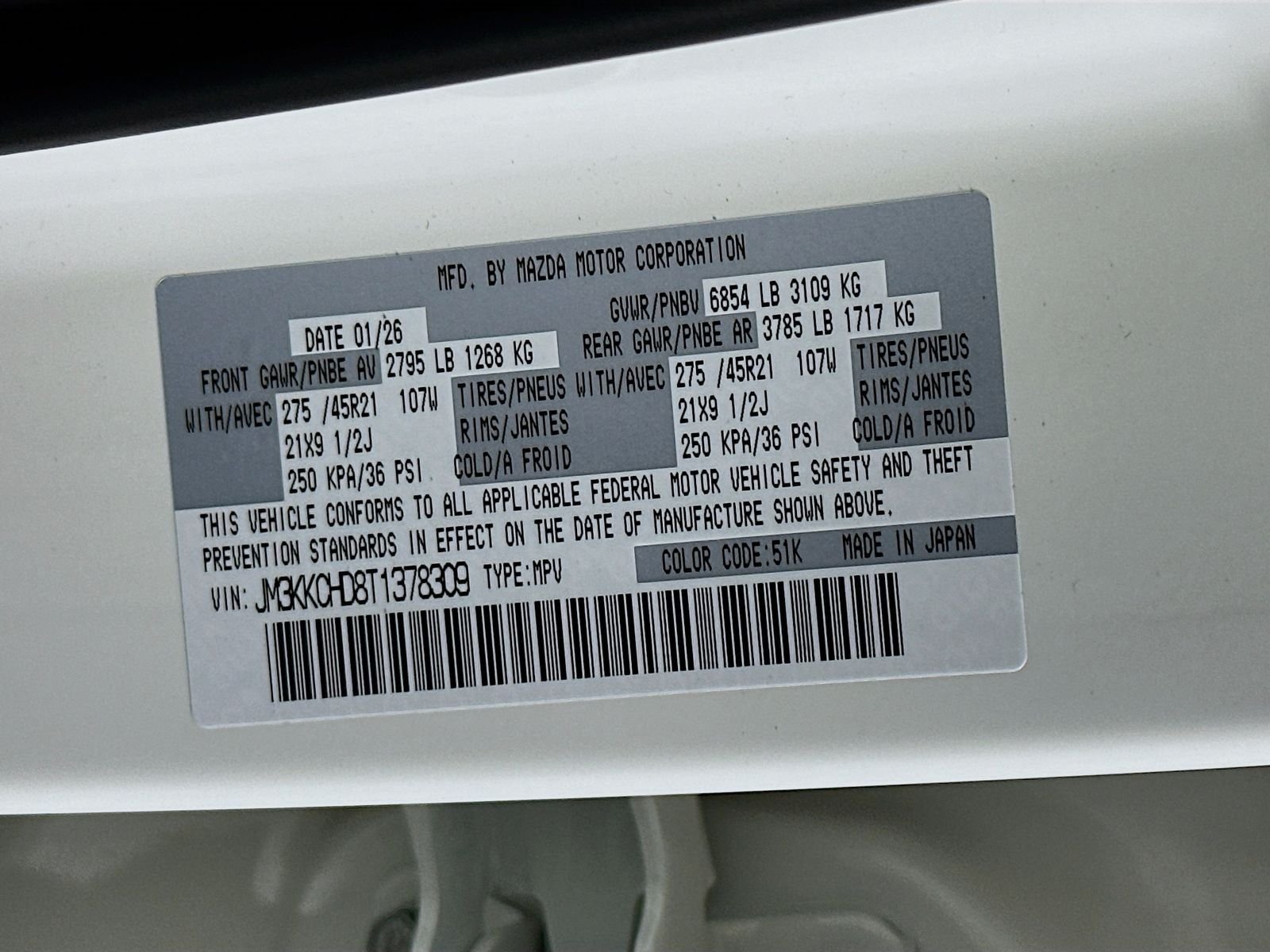 New 2026 Rhodium White Premium Mazda 3.3 Turbo Premium Sport AWD image 35