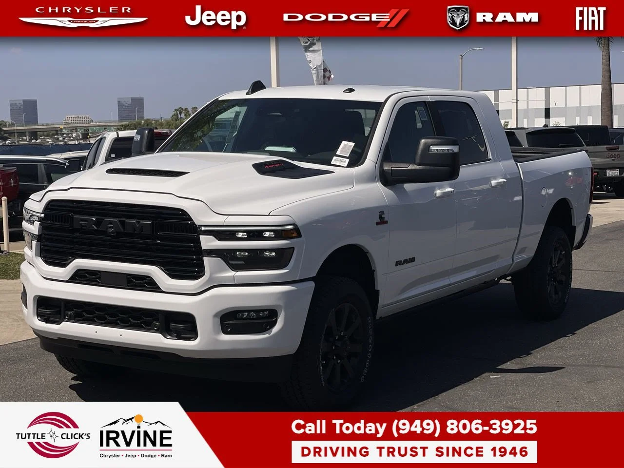 New 2026 Bright White Clear-Coat Exterior Paint RAM Laramie image 9