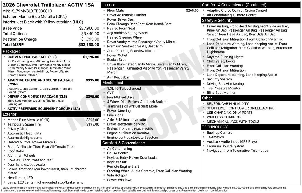 2026 Chevrolet Trailblazer Activ - Photo 25