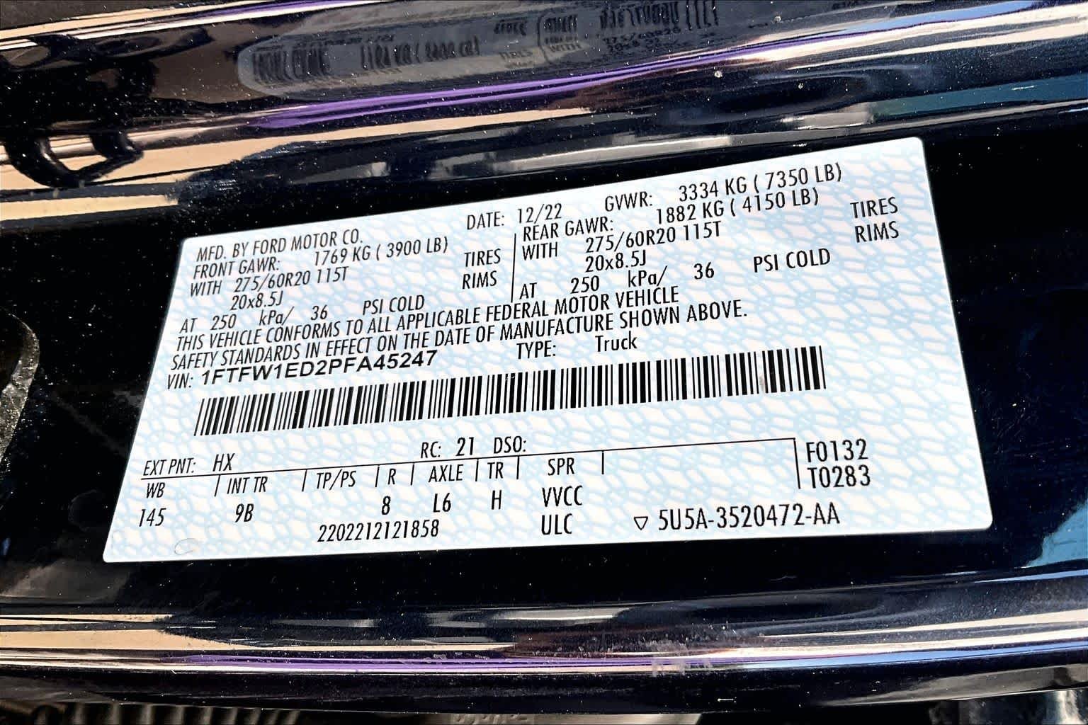 Used 2023 Antimatter Blue Metallic Ford Platinum image 34
