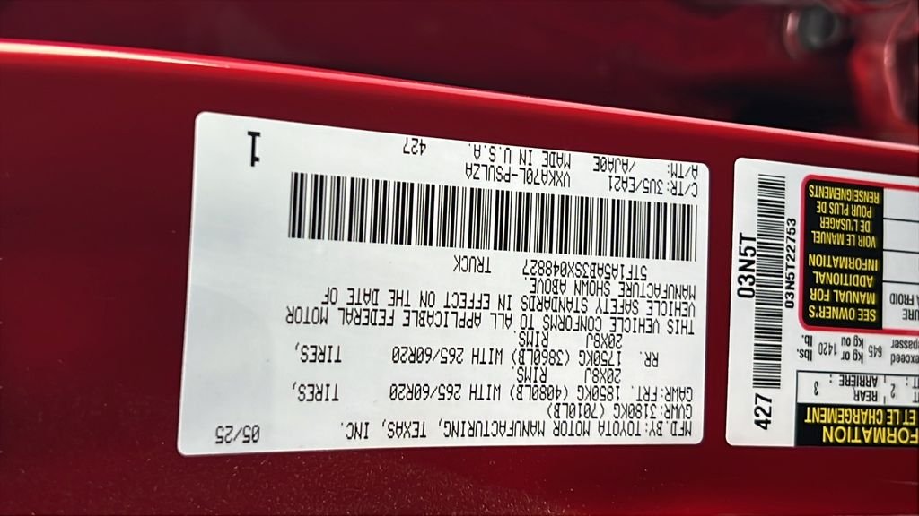 Used 2025 Red Toyota Limited image 25