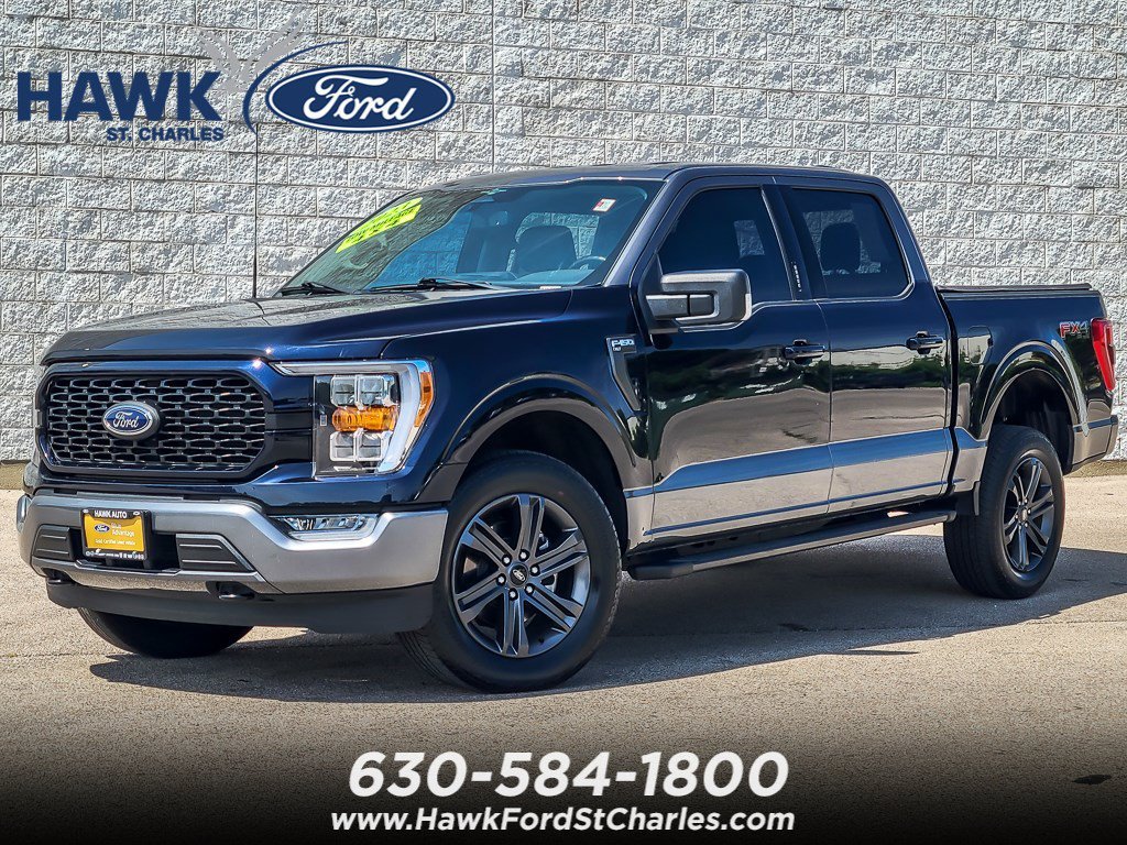 Used 2023 Antimatter Blue Metallic Ford XLT image 1