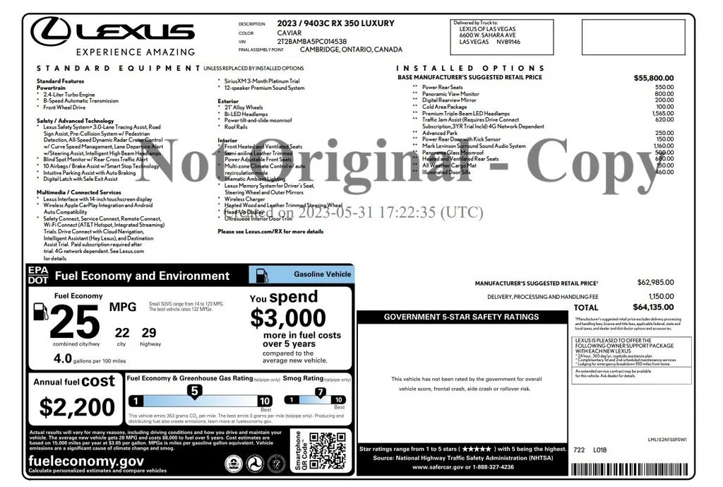 Certified Used 2023 Black Lexus 350 Luxury image 4