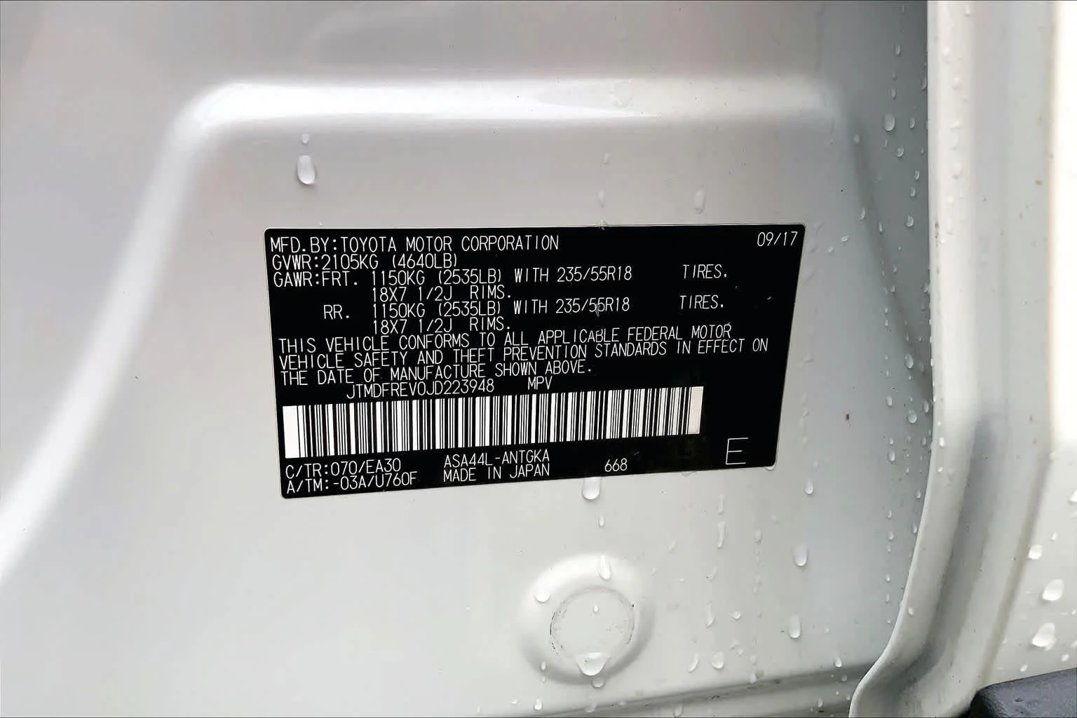Used 2018 Blizzard Pearl Toyota Limited image 34