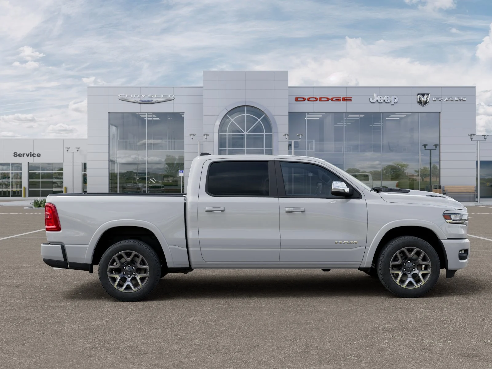 New 2026 Bright White Clear-Coat Exterior Paint RAM Laramie image 60