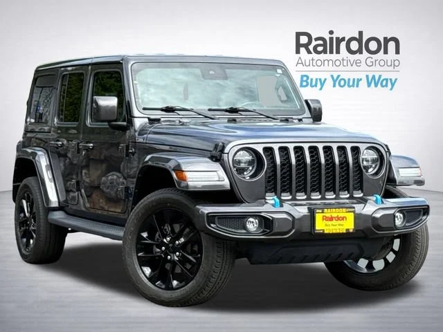 Used 2021 Granite Crystal Metallic Clearcoat Jeep Unlimited Sahara High Altitude 4xe image 1