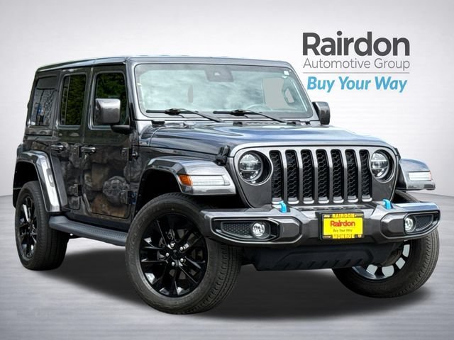 Used 2021 Granite Crystal Metallic Clearcoat Jeep Unlimited Sahara 4xe image 1