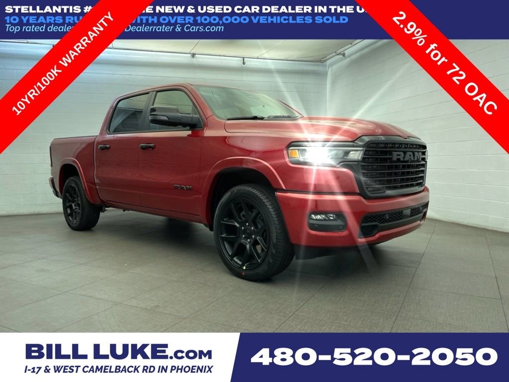 New 2026 Molten Red Pearl-Coat Exterior Paint RAM Laramie image 1