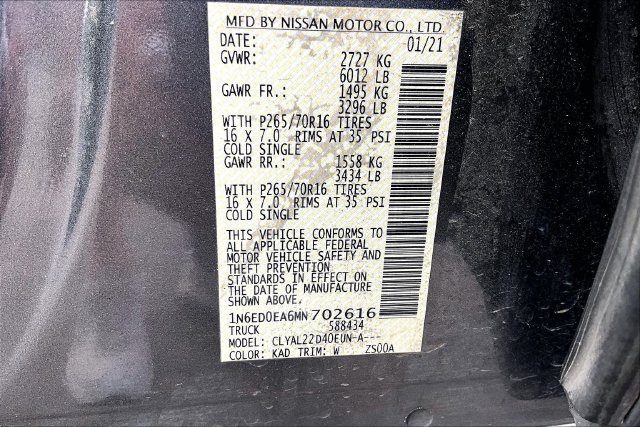 Used 2021 Gray Nissan SV image 31