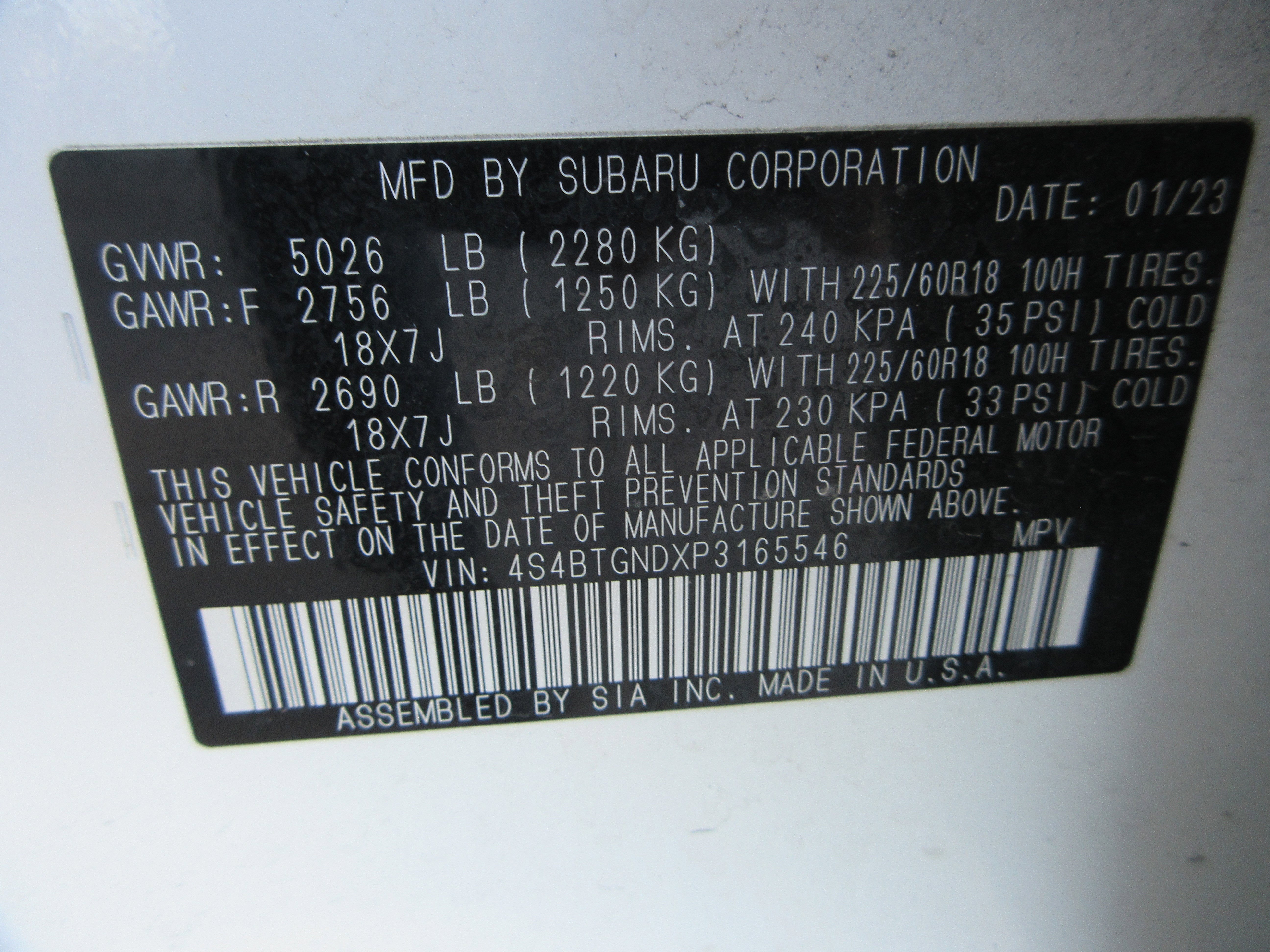 Used 2023 Crystal White Pearl Subaru Limited XT image 55