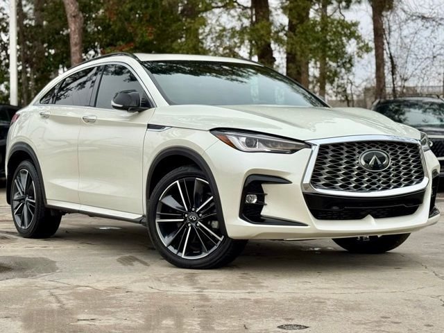 Majestic White 2023 INFINITI QX55 Luxe AWD SUV / Crossover All-Wheel Drive Continuously Variable Transmission