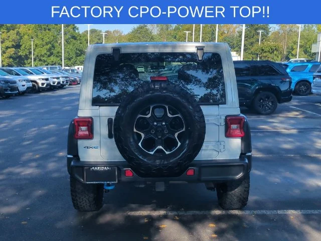 Used 2022 White Jeep Unlimited Rubicon 4xe image 4