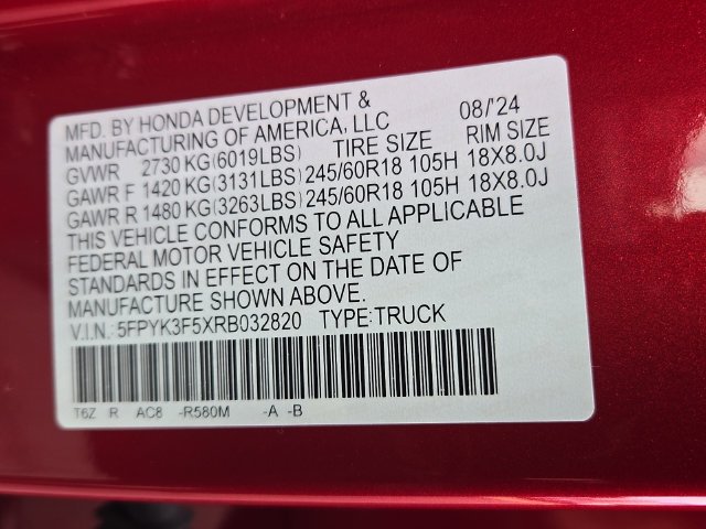 Used 2024 Radiant Red Metallic II Honda RTL image 28