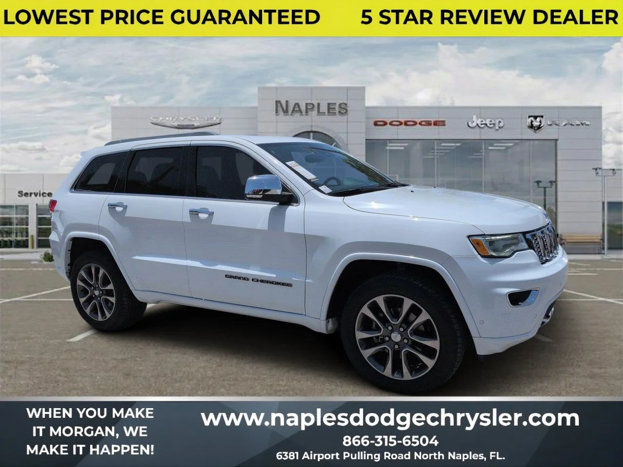 Used 2018 Bright White Clearcoat Jeep Overland image 1