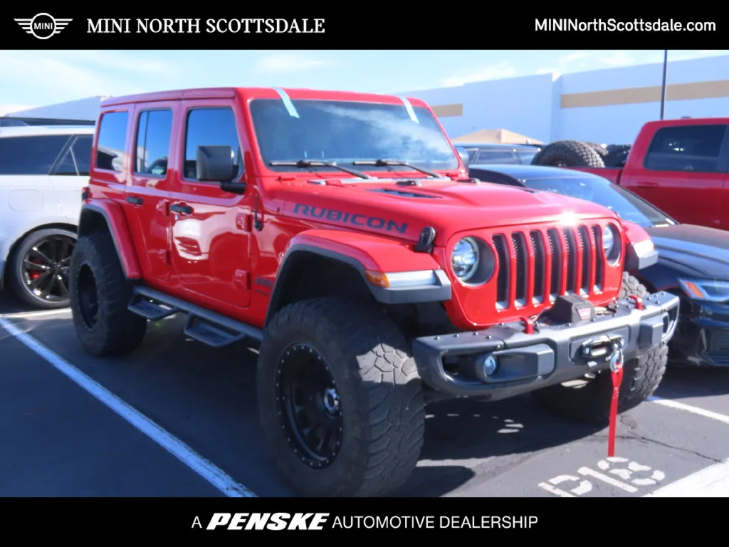 Used 2018 Red Jeep Unlimited Rubicon image 1