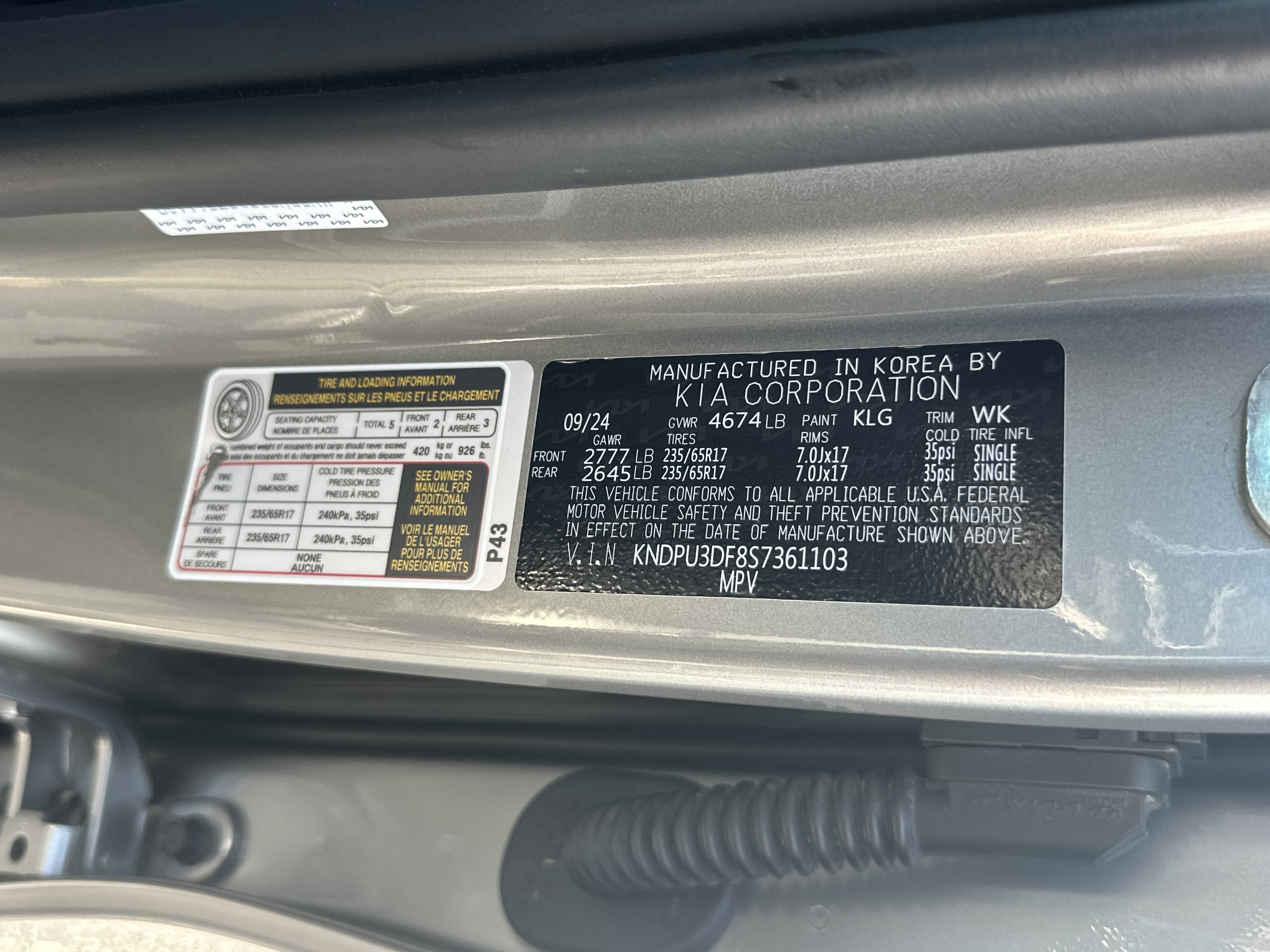 Used 2025 Steel Gray Kia LX image 29