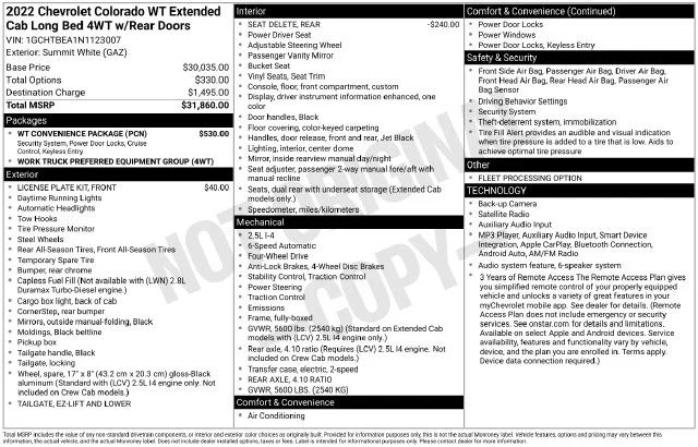 Used 2022 White Chevrolet Work Truck image 35