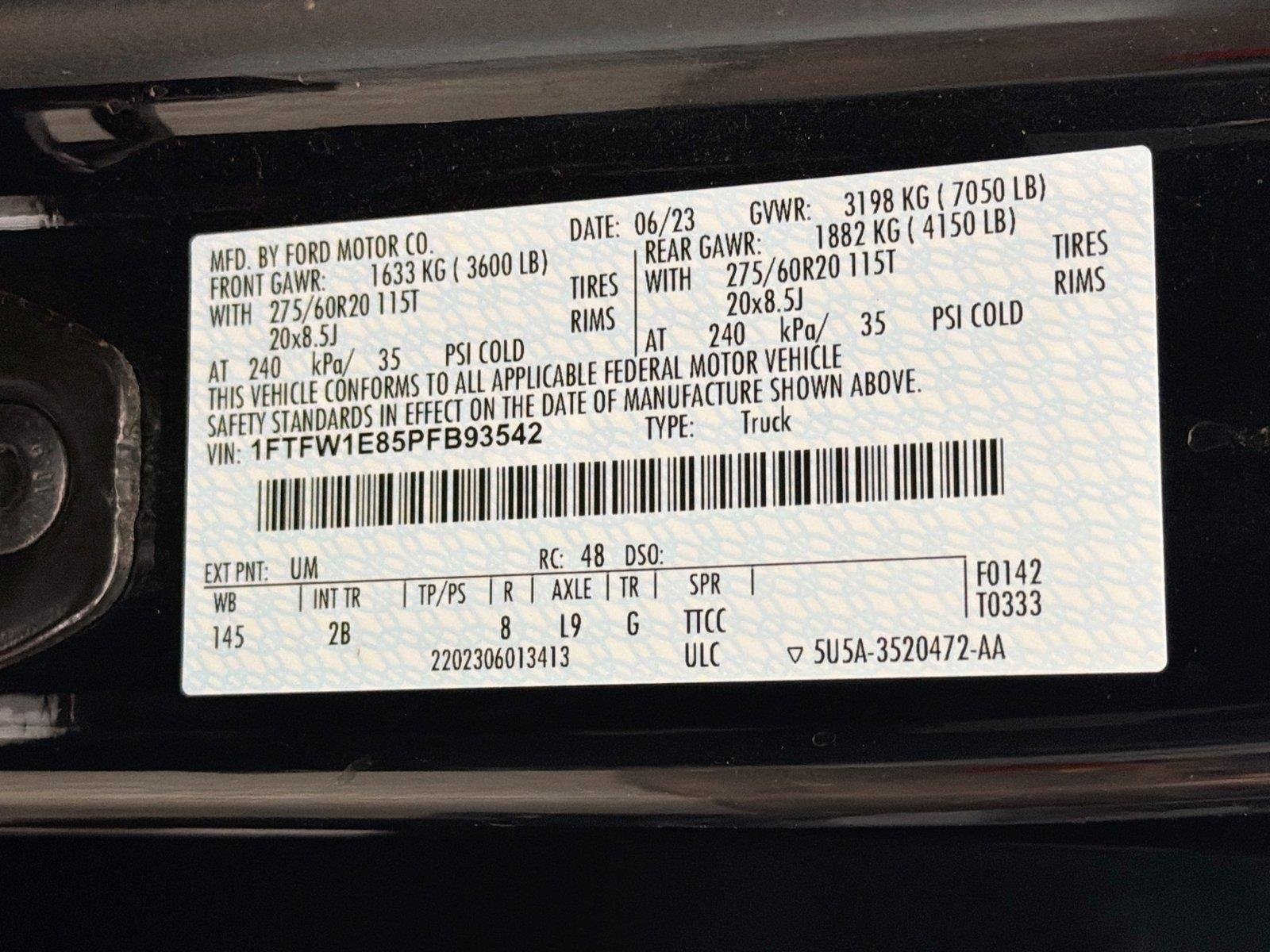 Used 2023 Agate Black Ford LARIAT image 41