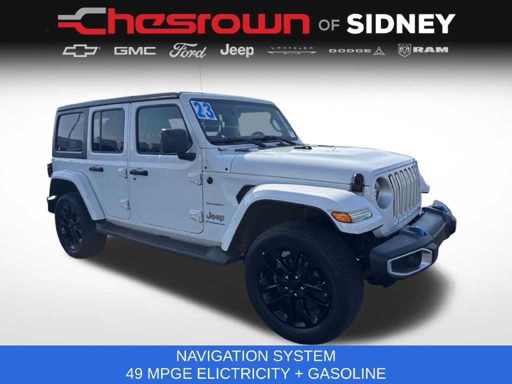 Used 2023 White Jeep Sahara 4xe image 7