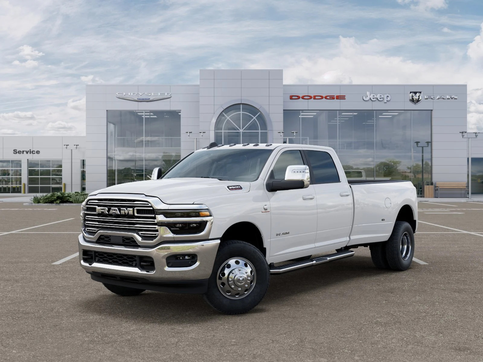 New 2026 Bright White Clear-Coat Exterior Paint RAM Laramie image 28
