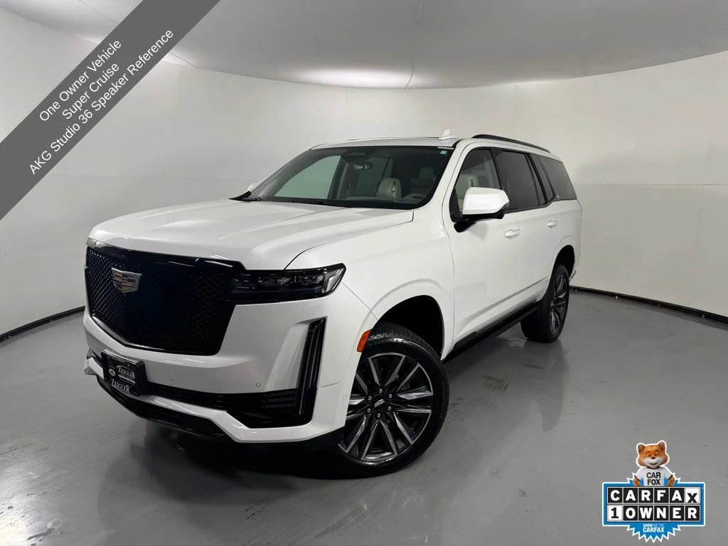 Used 2024 Crystal White Tricoat Cadillac Sport Platinum image 1