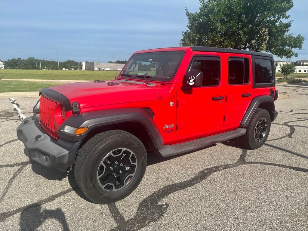 Used 2018 Red Jeep Unlimited Sport S image 1