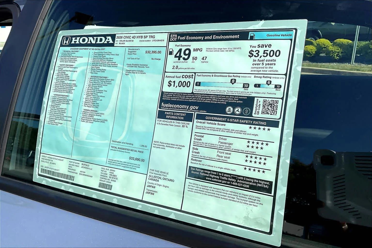 New 2026 Solar Silver Metallic Honda Sport Touring image 17