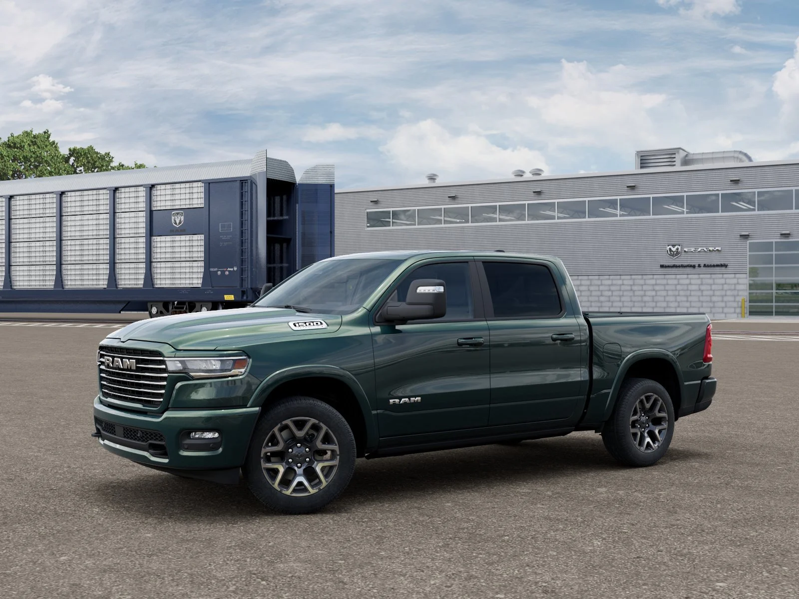 New 2027 Serrano-Green Metallic Exterior Paint RAM LARAMIE image 2