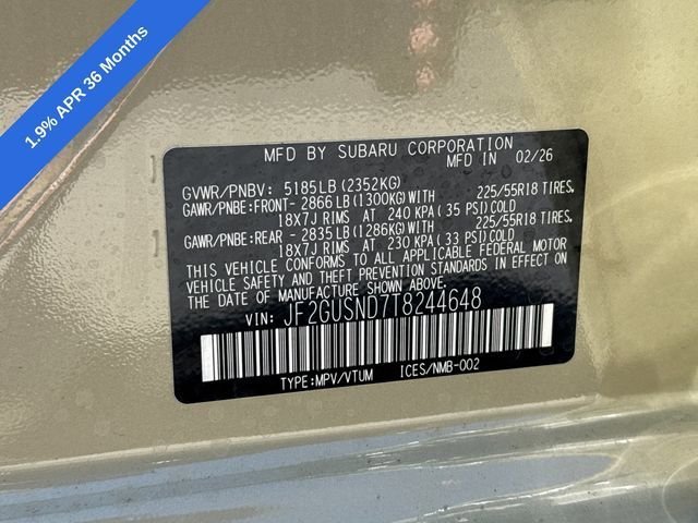 New 2026 SAND DUNE PEARL Subaru Limited Hybrid image 38