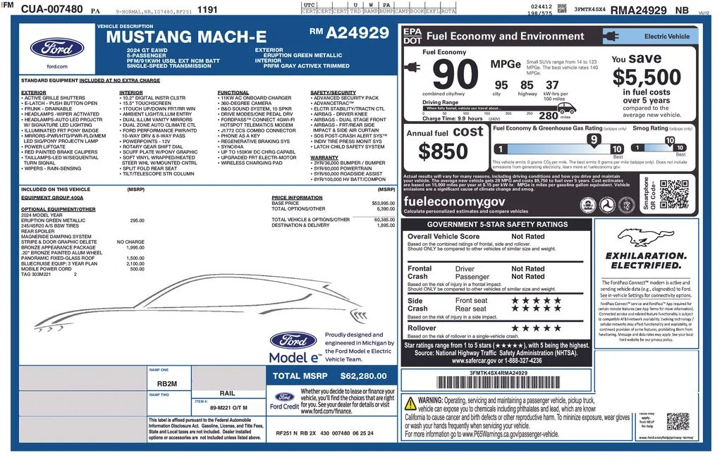 Used 2024 Green Metallic Ford GT image 6