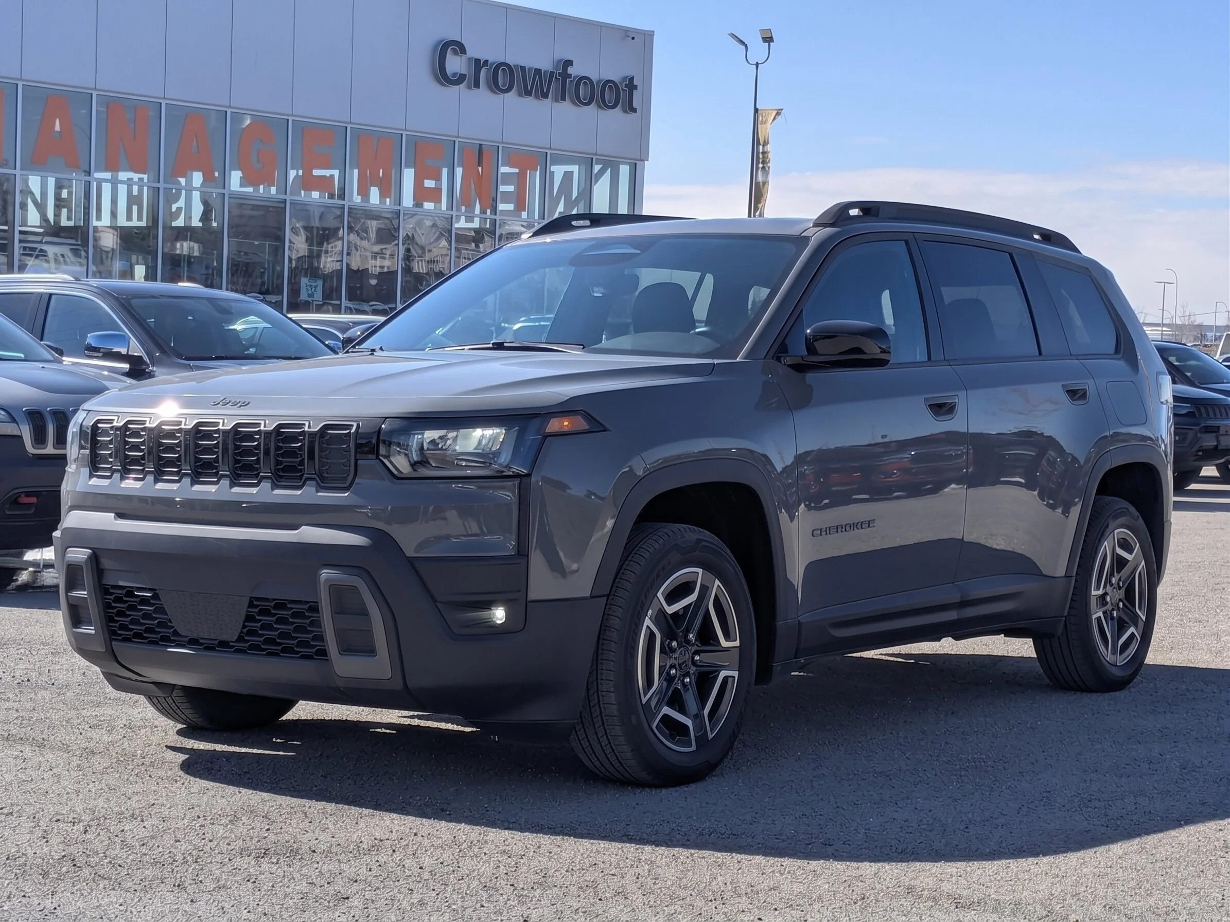 New 2026 Grey Jeep Laredo - - Pkg 23F - Compact Spare - 1.6L Turbo Hybrid - 12.3 Touchscreen & More image 4